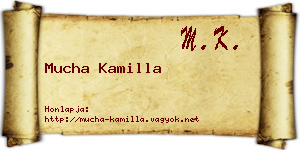 Mucha Kamilla névjegykártya